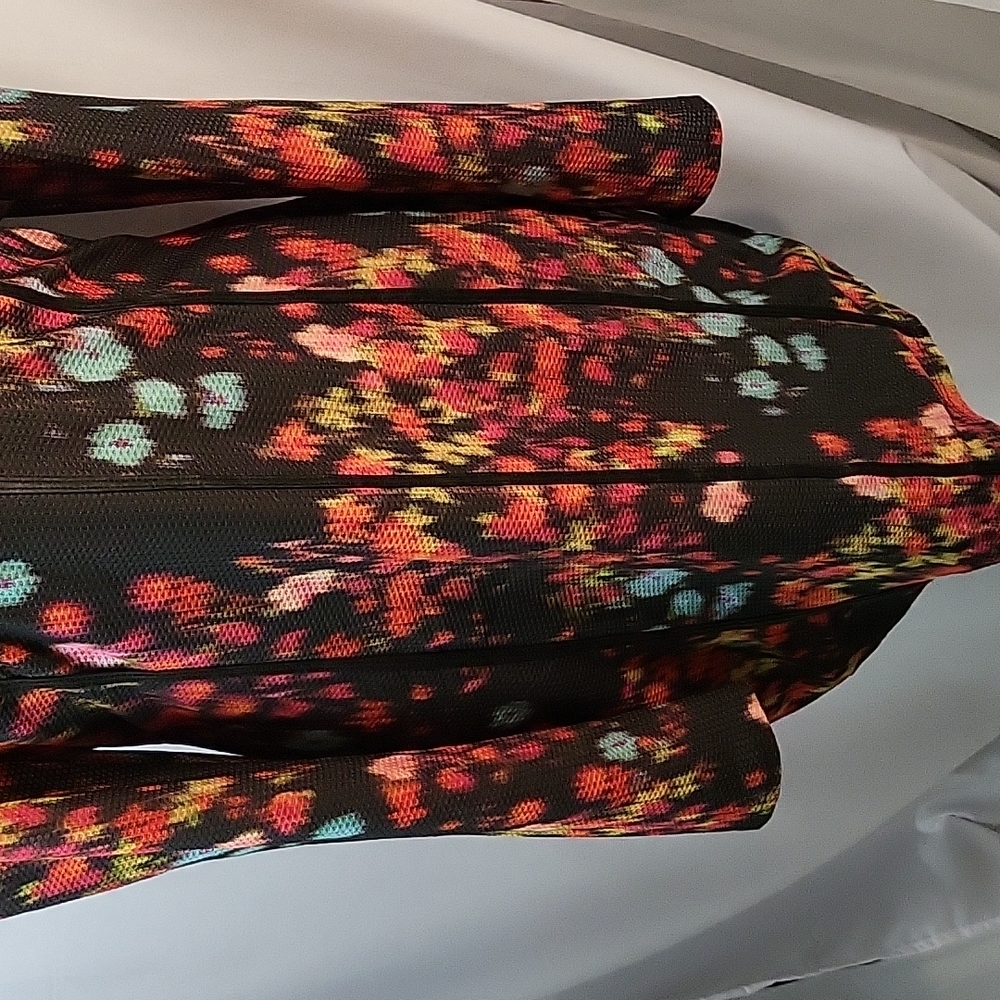 Guess Floral Mini Dress w/Leather Trim - Picture 3 of 10